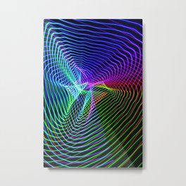 Triangle vortex light painting Metal Print