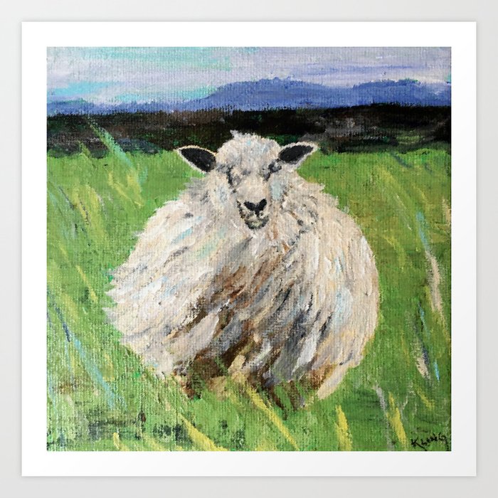 Big fat woolly sheep Art Print