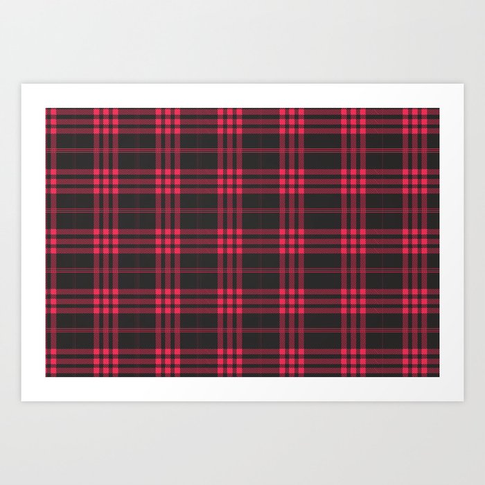 red and black flannel Art Print