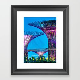 Singapore, Gardens by the Bay Framed Art Print