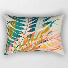 colorful palm leaves Rectangular Pillow