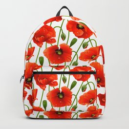 Beautiful Red Poppy Flowers Backpack