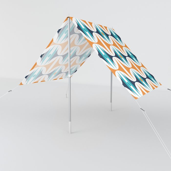 1950S Retro Mid Century Modern Geometric Pattern Sun Shade