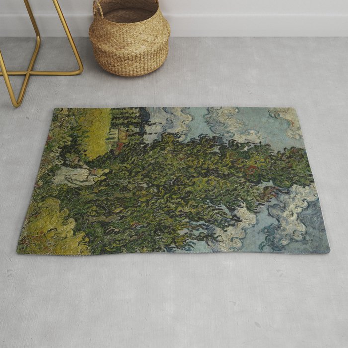 Cypresses and Two Women Rug