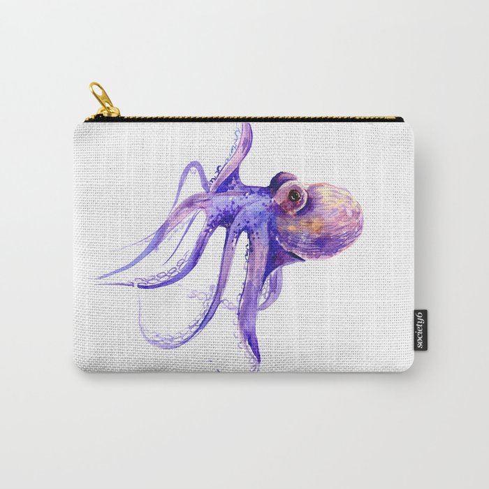Octopus, purple pink decor Carry-All Pouch
