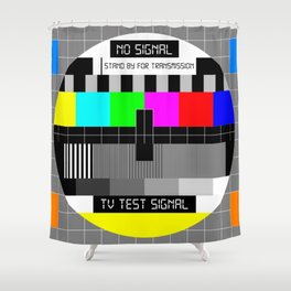 SMPTE color bars | TV Color Test Bars | Stand By Colour Bars Shower Curtain