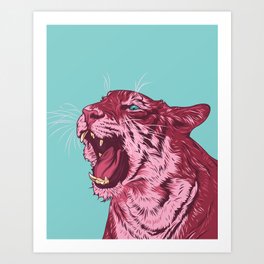 Magenta tiger Art Print