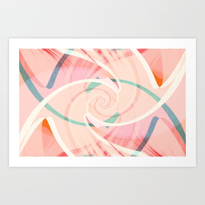 Wrapped in Ribbons: Multicolor Art Print