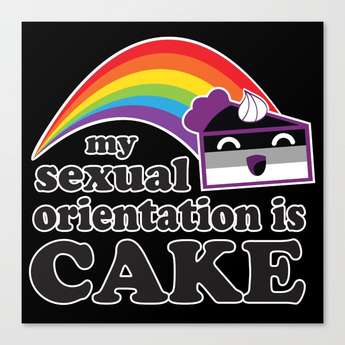 My Sexual Orientation Is Cake Asexual Pride Canvas Print