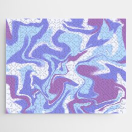 Ocean sea waves - purple and blue Jigsaw Puzzle