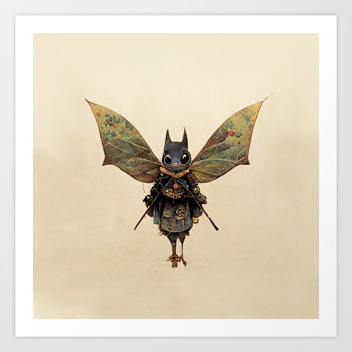 Anthropomorphic Bat Art Print