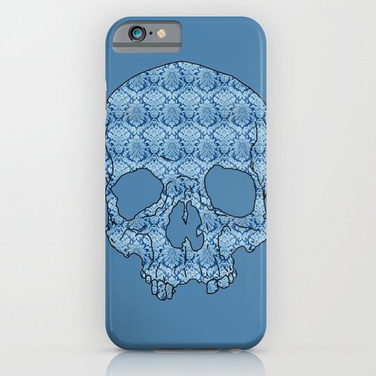 Vintage blue skull iPhone & iPod Case