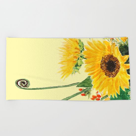 sunflower Beach Towel