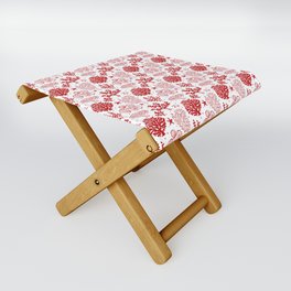 Red Coral Silhouette Pattern Folding Stool
