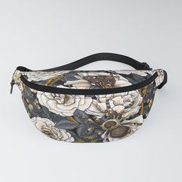 Dream garden white, yellow and gray Fanny Pack