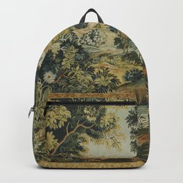 Antique 18th Century Verdure French Aubusson Tapestry Backpack | Nature, Marieantoinette, Retro, Castle, Beautiful, Louisxv, Woodland, Farmhouse, Rococo, Ancient 