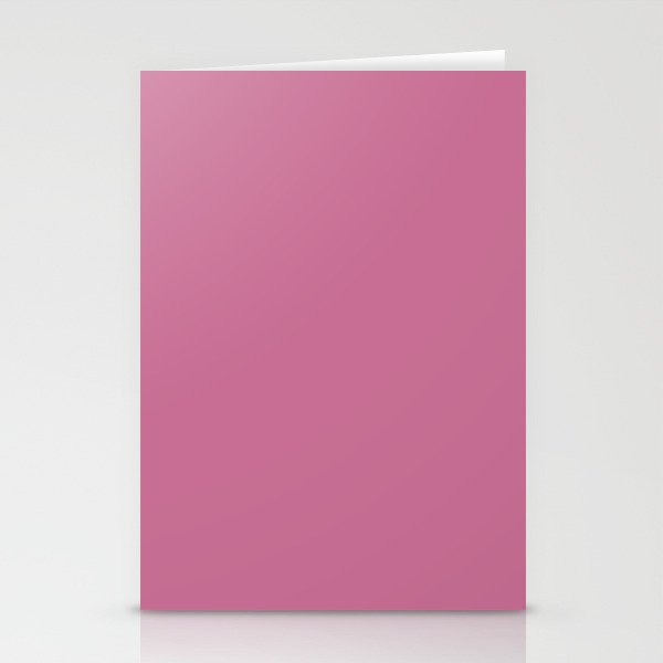 Dark Fuchsia Pink Single Solid Color Coordinates w/ PPG Tutti Frutti PPG17-10 Color Crush Collection Stationery Cards