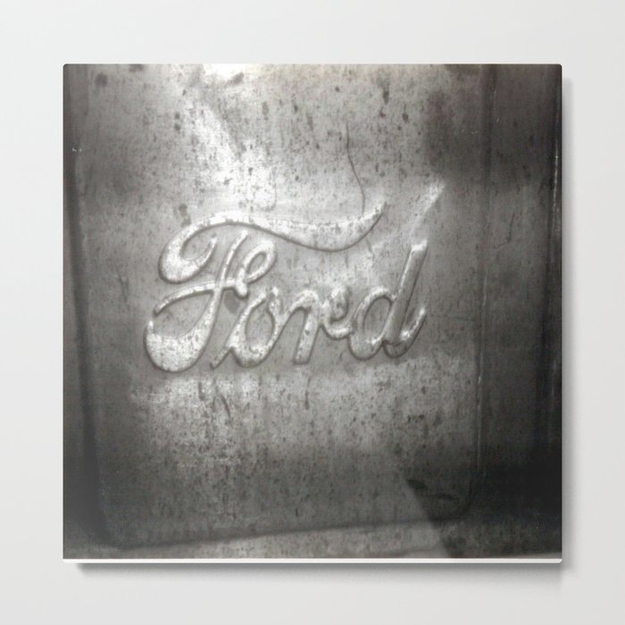 Ford Motors Black and white film Photography Metal Print