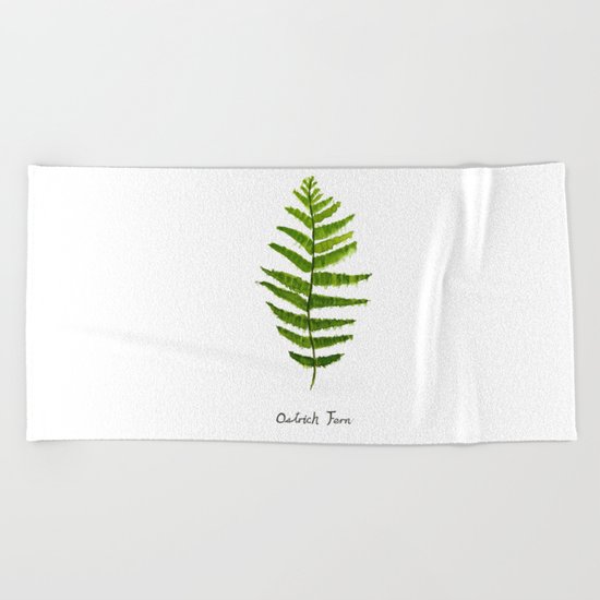 Ostrich fern Beach Towel
