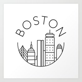 Boston Skyline Art Prints For Any Decor Style Society6