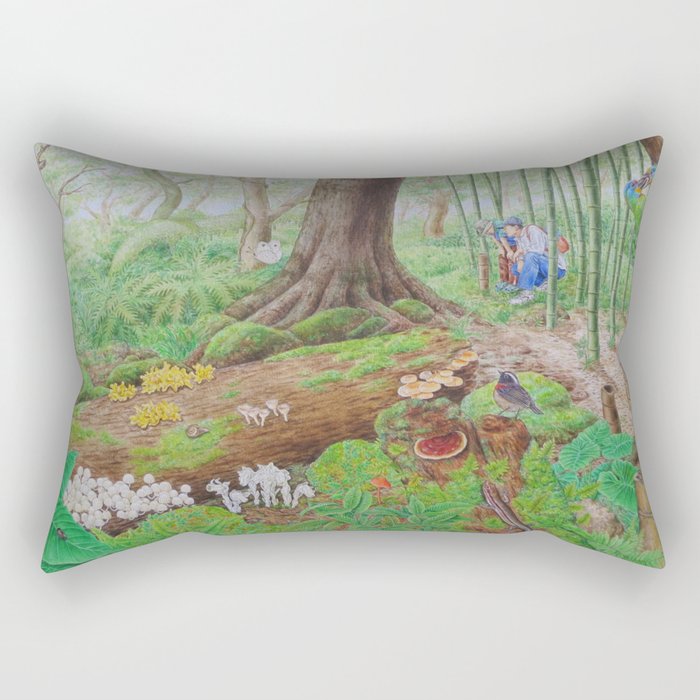 A Day of Forest (4). (the lake ecosystem) Rectangular Pillow