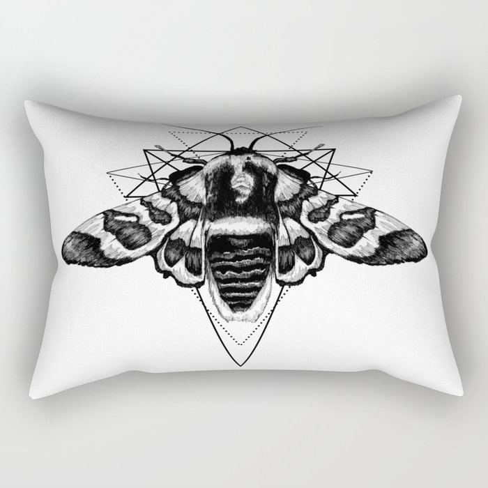 Geometric Moth Rectangular Pillow