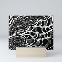 Lines in White Mini Art Print