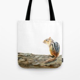 Little Chip - a painting of a Chipmunk by Teresa Thompson Tote Bag