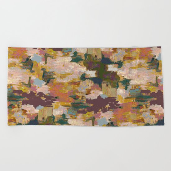 Watercolor Pattern Beach Towel