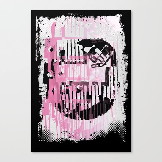 ODD MIKEY Stuff - Pinked & Inked Canvas Print