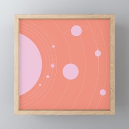 Orbit, pink Framed Mini Art Print