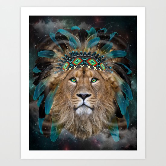 Fight For What You Love (Chief of Dreams: Lion) Tribe Series Art Print