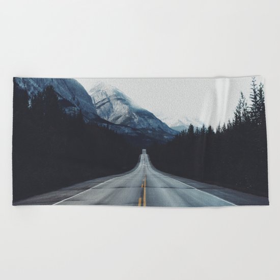Mountain Road #forest Beach Towel