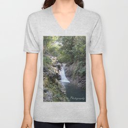 beautiful waterfall and swimming hole V Neck T Shirt