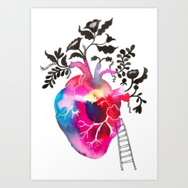 The ladder to my heart Art Print