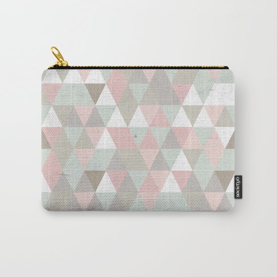 Shabby chic triangles Carry-All Pouch