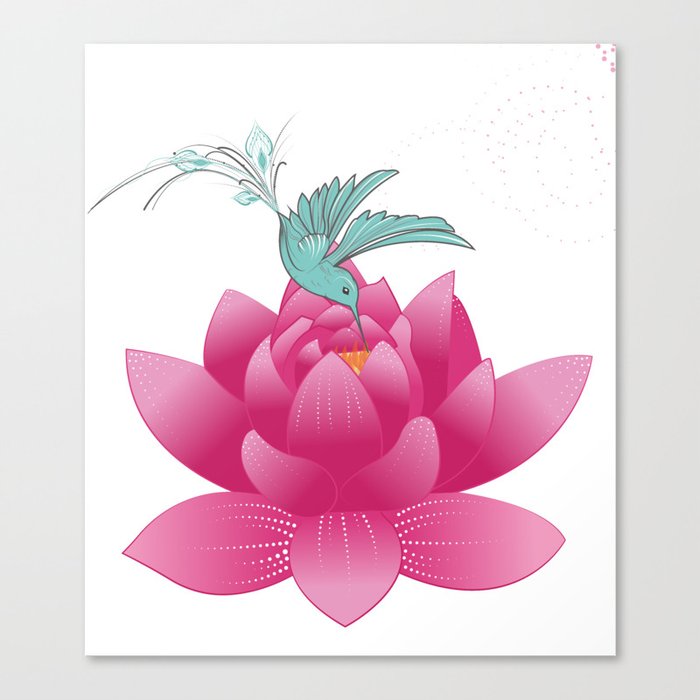 Pink lotus flower Canvas Print
