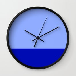 Royal Blue Color Block Wall Clock