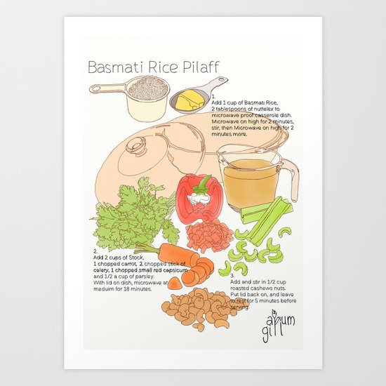 Basmati Rice Pilaff Art Print