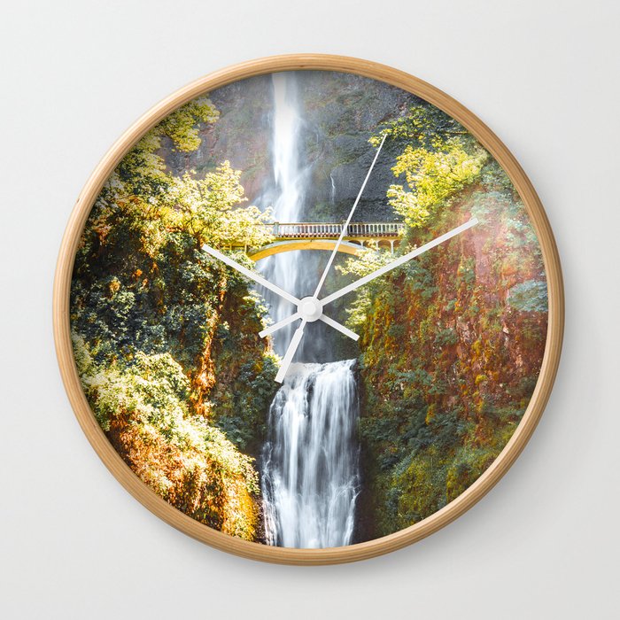 Multnomah Falls Waterfall Wall Clock