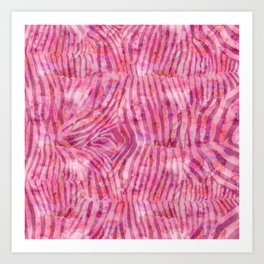 Pink Zebra Print Art Print