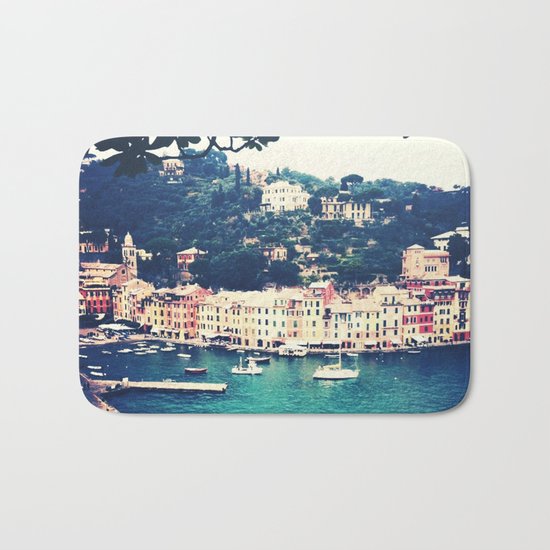 A vintage day in Portofino Bath Mat