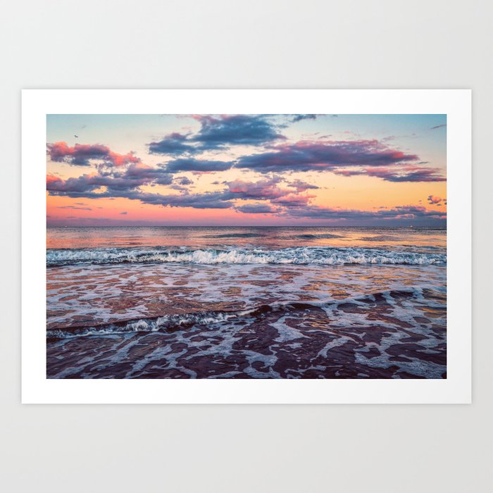 Ocean at Sunset Art Print