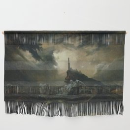 Stormy Sea with Lighthouse  - Carl Blechen  Wall Hanging