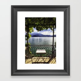 Lake View, Varenna, Lake Como, Lombardy, Italy Framed Art Print