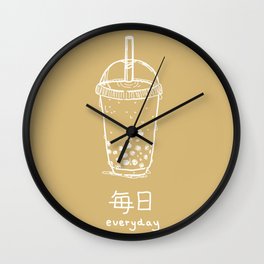 Bubble Tea/ Boba (mainichi) Wall Clock