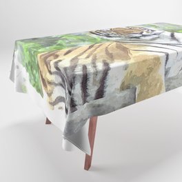 Tiger Watercolor Tablecloth