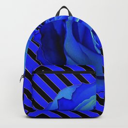 CONTEMPORARY BLUE ROSE  PATTERN ART GARDEN Backpack