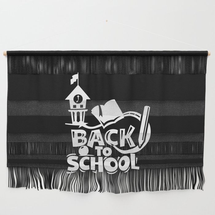 Cute Back To School Illustration Kids Quote Wall Hanging