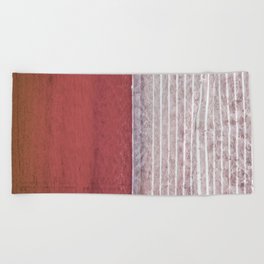 muted red soft enzyme wash fabric look Beach Towel